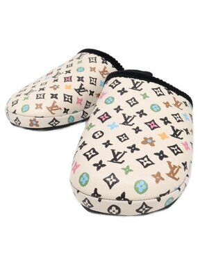 Louis Vuitton Vintage LV Palace Line Monogram Craggy Mules Slipper Room Shoes